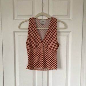 Reformation Bowie Knit Top in Pamplona Dot